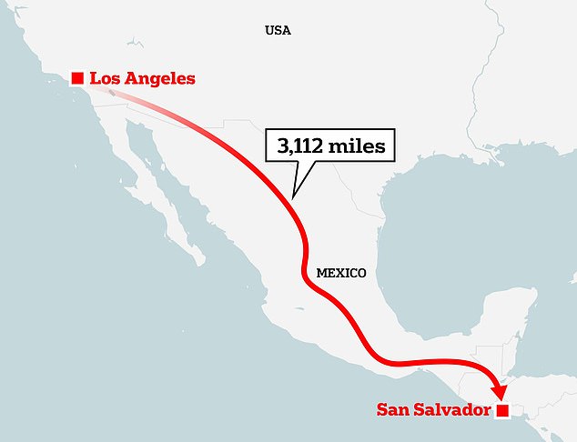The incredible journey will pass through four countries: the United States, Mexico, Guatemala and El Salvador.