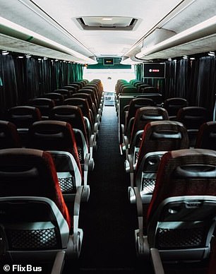 Facilities on board the FlixBus include free Wi-Fi and USB charging points for each passenger.