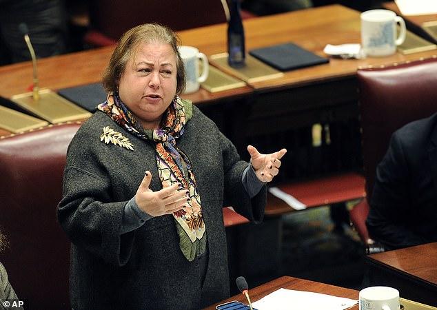 New York State Senator Liz Krueger, seen here in 2017, is the bill's sponsor in the Senate. Now that she has passed a vote in the State Assembly, she faces a discussion and vote in the State Senate.