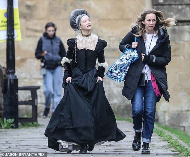 Wolf Hall: The Mirror and the Light will trace the last four years of Cromwell's life (actress seen on set Thursday)