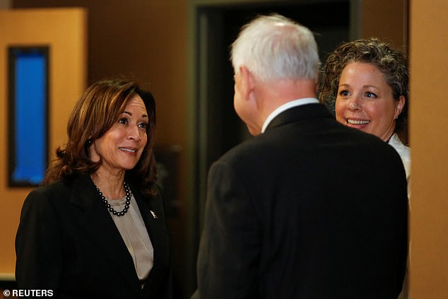 Harris speaks with Minnesota Governor Tim Walz and Dr. Sarah Traxler visiting an abortion clinic in Minneapolis