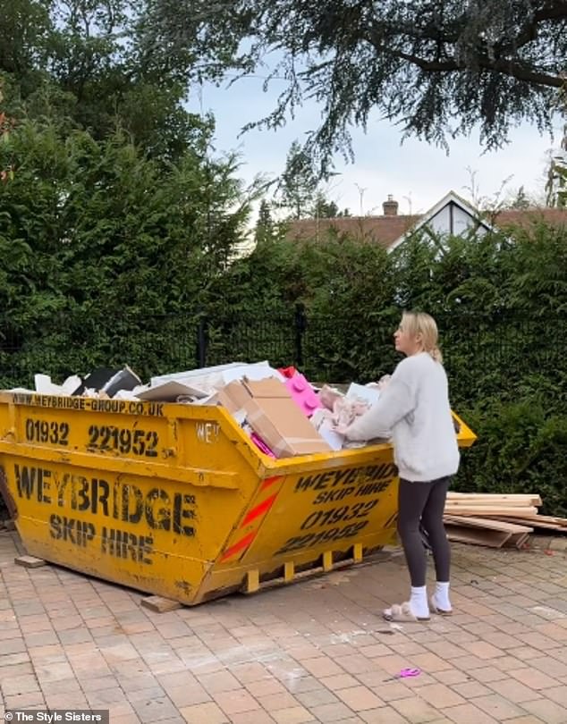 Amanda has The Style Sisters come to her rescue for 'operation unboxing and detoxing' as they used a skip in her driveway to get rid of rubbish