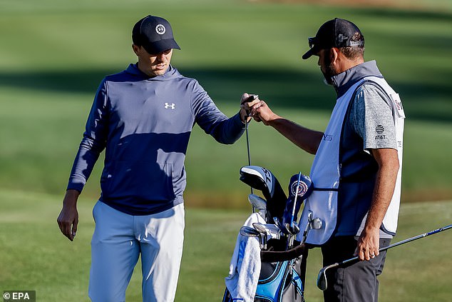 McIlroy's playing partner in Thursday's first round was American Jordan Spieth (left)