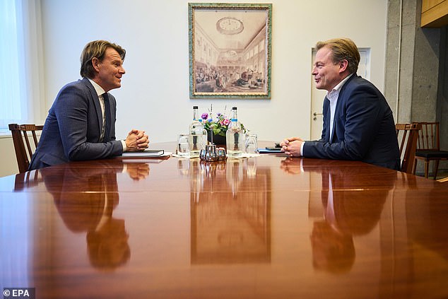 In February, anti-corruption champion Pieter Omtzigt (pictured, right) abruptly left coalition talks.
