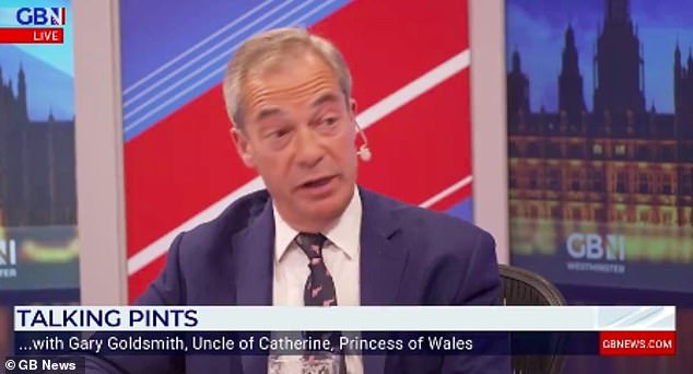 He spoke to host Nigel Farage on the programme