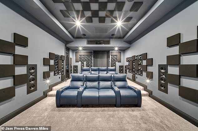 One of the home's hallmarks is a state-of-the-art movie theater with entertainment technology worth more than $1 million