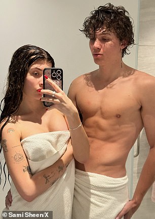 She posed for her first 'boy/girl' collaboration with new boyfriend Aiden David just days after her 20th birthday