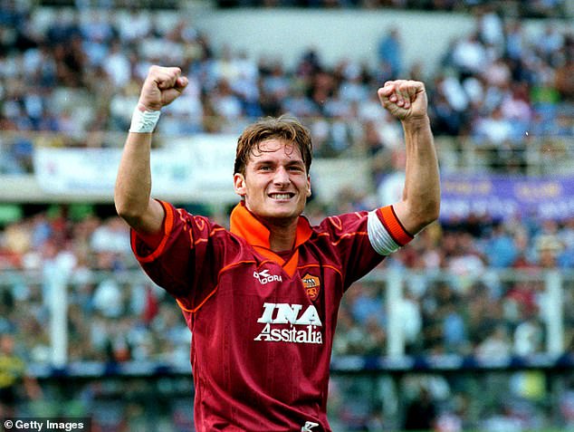 Francesco Totti spent his entire club career at Roma, playing 786 games for the Italian club.