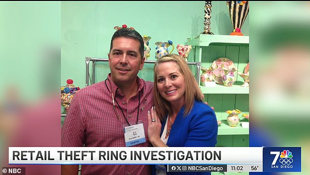 Michelle Mack, 53, pictured with husband Kenneth, was the alleged mastermind behind a nationwide shoplifting ring that netted the couple $8 million over a decade