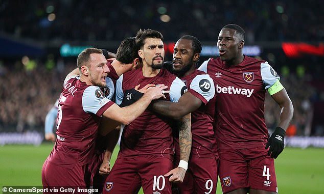 The Hammers advanced to the Europa League quarter-finals after beating Freiburg