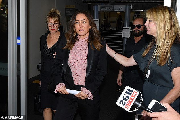 The Biggest Loser star made headlines in 2020 when she was caught with a blood alcohol level of 0.086 while her son, who was four at the time, in the car on Australia Day 2020. She is pictured leaving court.