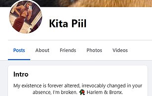 She first quietly changed her Facebook profile to include a tribute to her dogs in January (pictured)