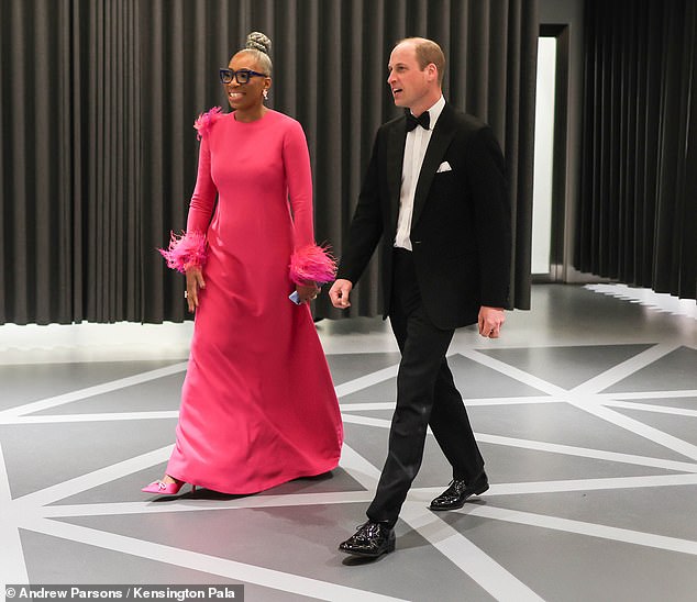 Last night's launch sparked particular controversy due to its timing, with Meghan's Instagram video published just 45 minutes before Prince William took to the stage at the Diana Legacy Awards. The picture shows William being met by Tessy Oho at the event