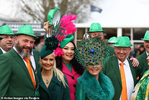 The third day of the festival is known as St Patrick's Thursday and scores of revelers dressed accordingly, showing off their shamrocks, green dresses and emerald accessories.