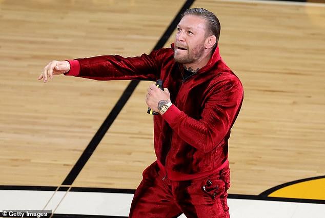 McGregor has said he wants to return to UFC fights (pictured at the 2023 NBA Finals in Miami)