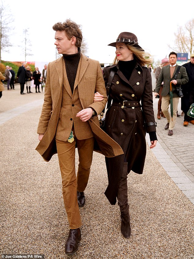 The engaged couple, aged 38 and 33 respectively, looked as loved-up as ever as they enjoyed a day at the races on the final day of the 2024 Cheltenham Festival