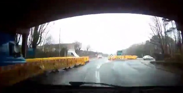 In the clip, the women can be heard discussing roadworks along the coast road, with the left lane completely blocked while gas company Phoenix Energy carries out improvements