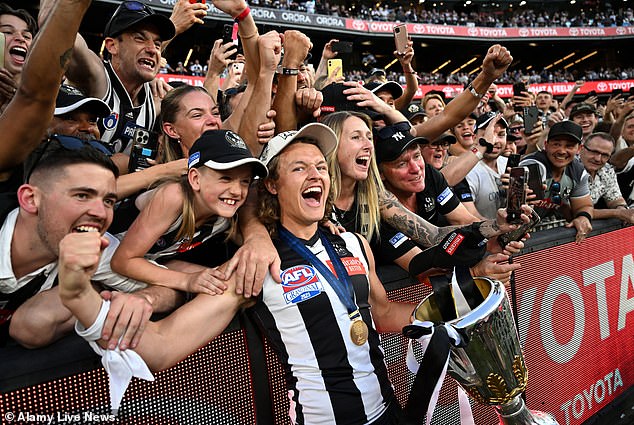 Collingwood supporters will get to celebrate their premiership again tonight when the flag is unfurled at the MCG
