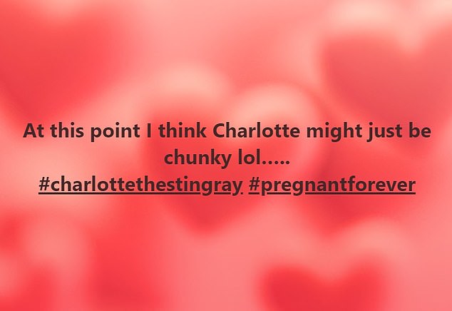 People doubt Charlotte's pregnancy because the aquarium has not announced a due date.