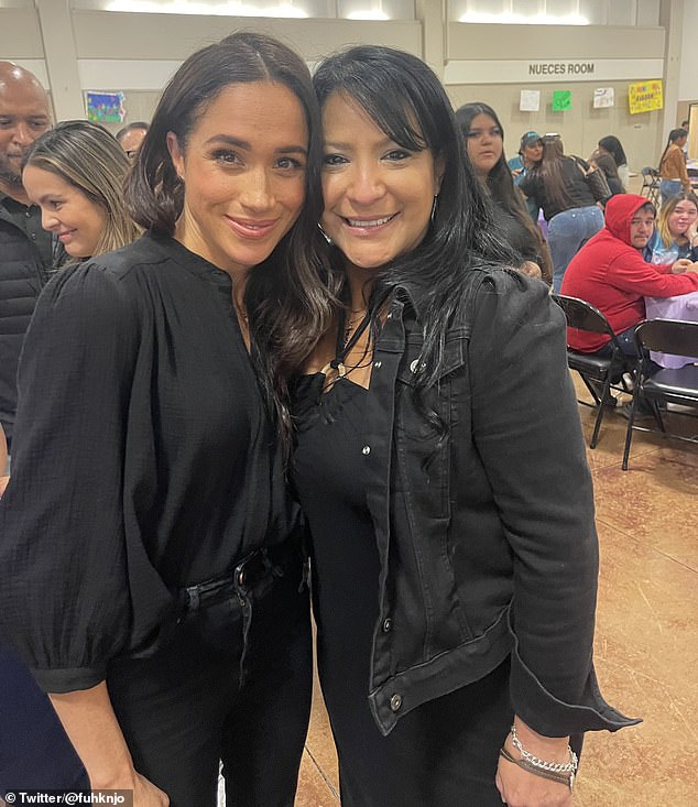 Meghan was also seen posing with Irma's sister at a local event held to honor the victims of the May 2022 mass shooting