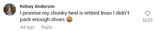 In the comments section, followers had plenty to say about the shocking shoe choices — including contestant Kelsey Anderson
