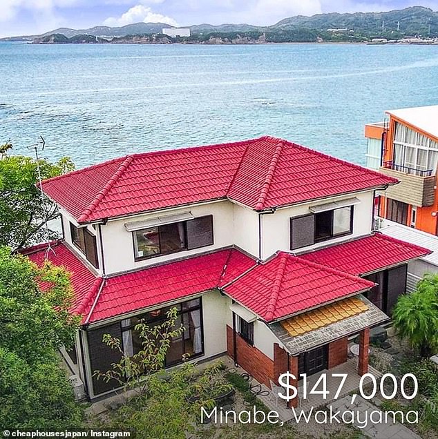 This Japanese home with an ocean view is priced at $221,000 (pictured above are US prices). Popular Instagram page Cheap Houses Japan keeps potential buyers updated with the latest available properties in the country