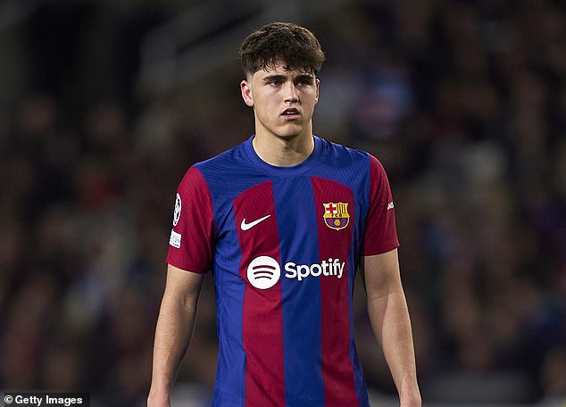 Defender Pau Cubarsi, 17, was player of the match in his Champions League debut in midweek.