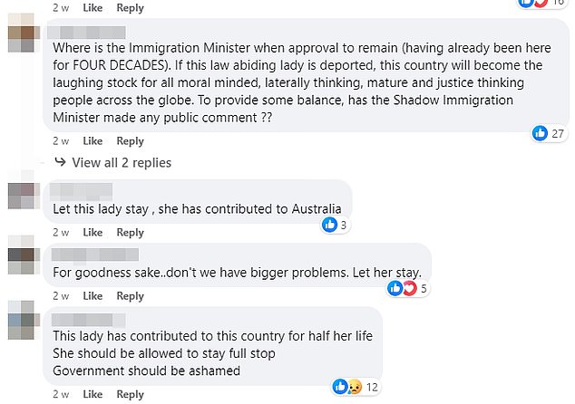 Online support for Mary is growing, as is Facebook criticism of the minister and the Albanian government's immigration policy