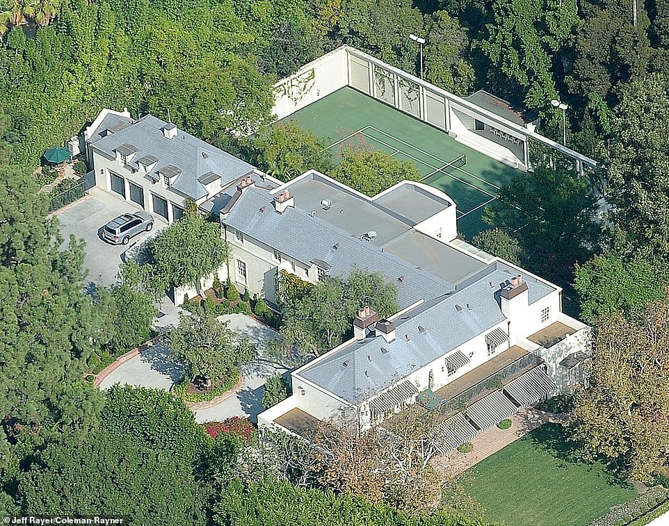 Stunning aerial photos taken by DailyMail.com show the 7-bedroom and 10-bedroom mansion a very comfortable love nest for the power couple