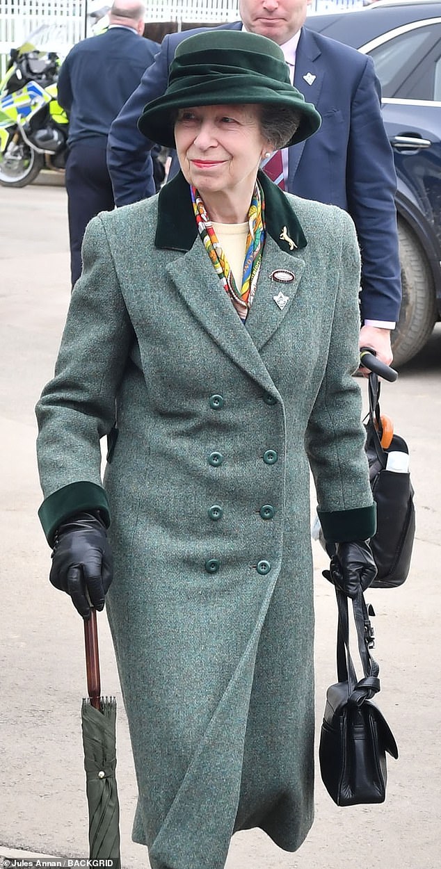 Princess Anne also attended the royal day, looking effortlessly chic in a green coat