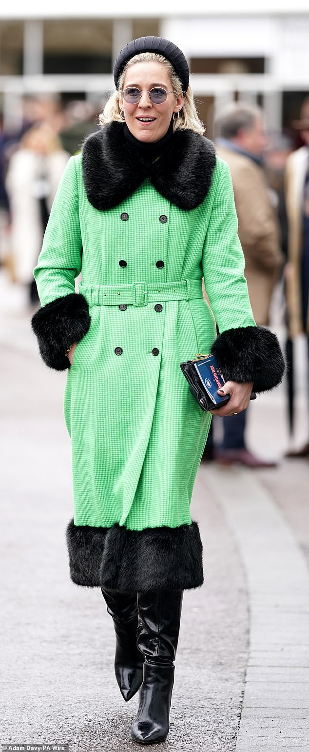 Green Queen! One partygoer looked stunning in a light green coat with boots and soft embellishments