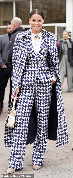 British fashion designer Jade Holland Cooper chose a bold blue and white print