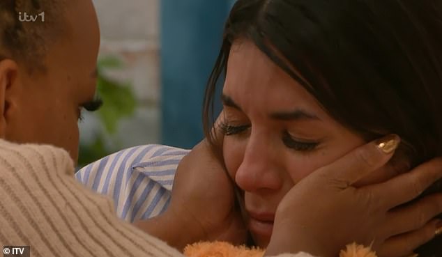 The Love Island star was criticized by fans for her 'hysterical' crying in Thursday's episode when Marisha Wallace nominated her in the face-to-face nominees