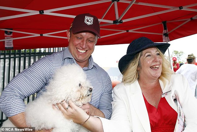Steven Miles helped Mrs Nightingale win over last-minute voters with Noodles the dog