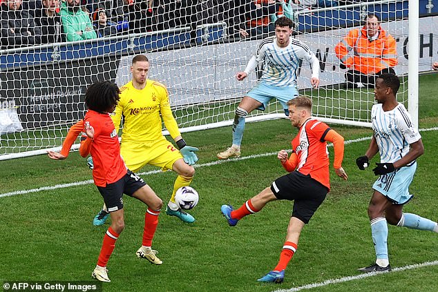 Berry has become the first player to score a goal for Luton in the Premier League, Championship, League One and League Two.
