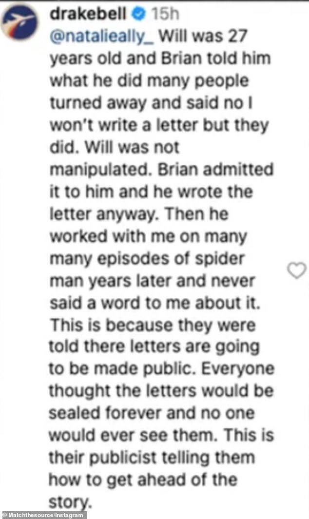 After defending his actions on Pod Meets World, Bell called out his former Ultimate Spider-Man co-star and said he was an adult at the time, coming to Peck's defense in a letter pleading for leniency