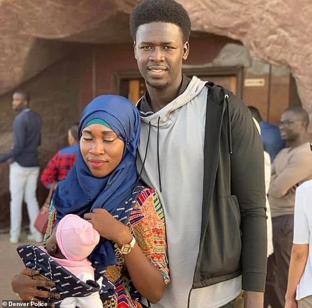Hassan Diol's brother, Djibril (right), his wife, Adja Diol (left), and their 22-month-old daughter Khadija were also killed in the fire.