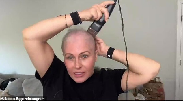 The mum-of-two's sighting comes a day after she shared footage of herself shaving off her pixie haircut with her more than 143,000 Instagram followers on Thursday