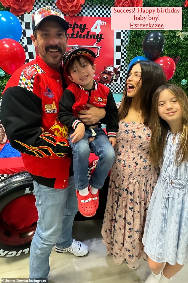 Jenna and Steve welcomed son Callum, four, back in March 2020, and The Rookie actress also shares daughter Everly, 10, with ex-husband Channing Tatum