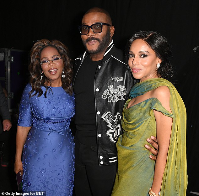Washington was able to take a moment to chat with superstars Oprah Winfrey and Tyler Perry