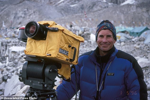 David Breashears is pictured filming the IMAX documentary 'Everest' which premiered in 1998
