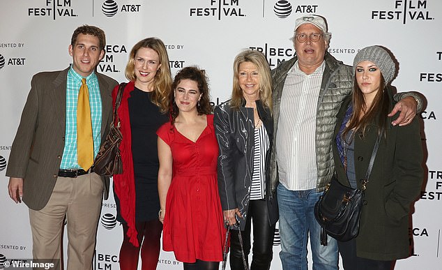 The couple posed with their three daughters Cydney, 41, Caley, 39, and Emily, 36, at the Dog Years screening in New York in 2017, along with the star's son Bryan, 44, from a previous relationship.
