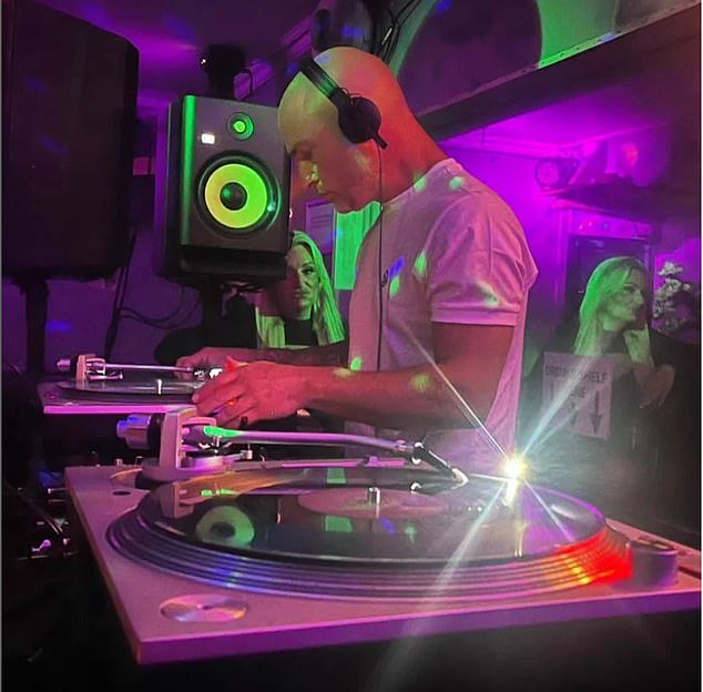 Huggins, 45, is a DJ on the Bristol night scene and plays club shows under the name 'Fuse One'