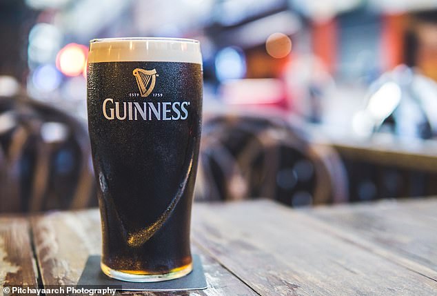The perfect Guinness should come in the classic contoured Guinness glass (pictured), which is wider near the top.