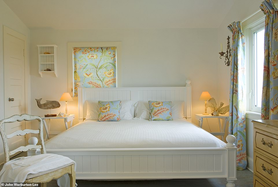 A chef can be requested prior to visiting and activities include sunsets, snorkelling, water skiing, sailing and fishing. Pictured: The Peacock House bedroom