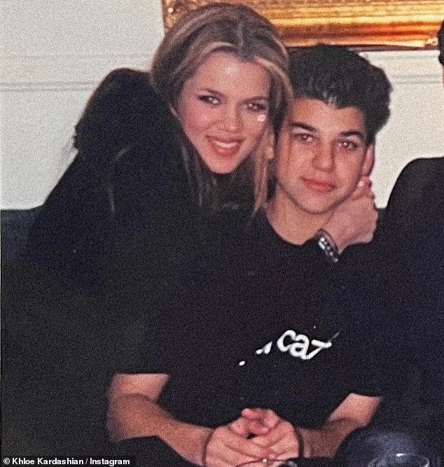 Khloe gushed about her close relationship with Rob in a lengthy message shared in her post's caption, writing that she 'couldn't be prouder or more honored to say I'm your sister'