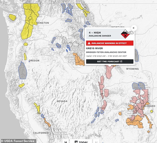 Online tools like Avalanche.org allow skiers to check the avalanche forecast for a specific destination.  The website pulls data from 22 regional centers in the U.S. that provide snowslide forecasts, letting people know what to expect before booking a trip to the mountains.