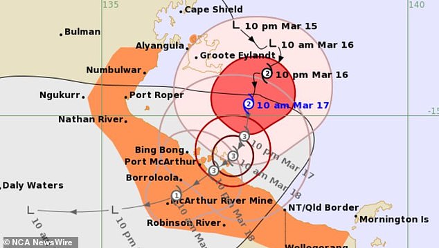Tropical Cyclone Megan is now a category three system as it moves towards the Northern Territory coast, with the possibility that it could intensify to a category four.