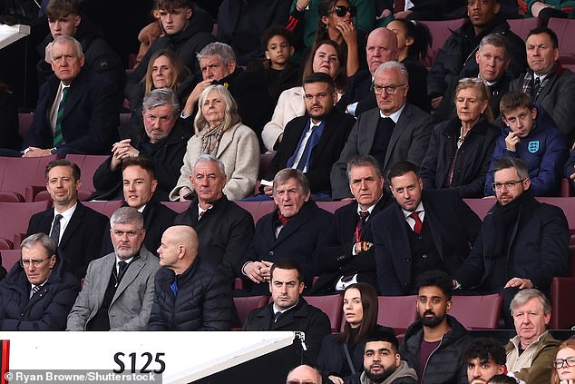 Michael Edwards, left, was seen in the stands as he approaches his return to Liverpool as the CEO of Fenway Sports Group approaches