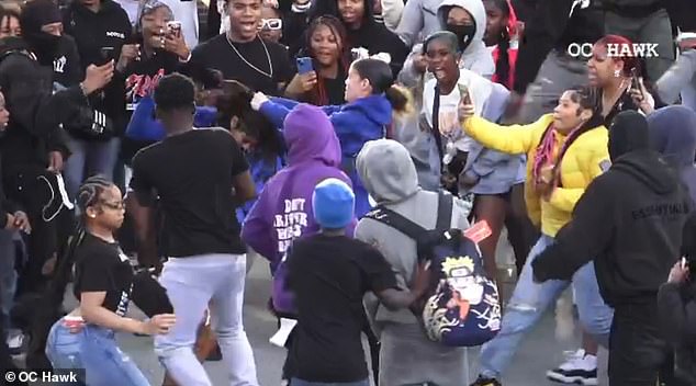 A social media post led to a gathering of 200 people at the mall, suggesting there would be a fight between two women.